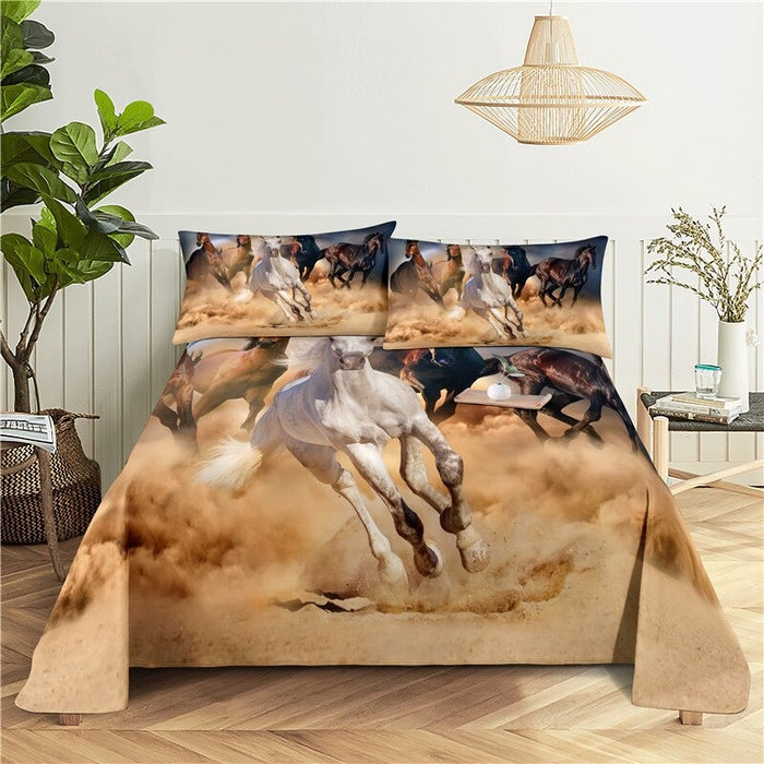 Printed Horse Bedding Set