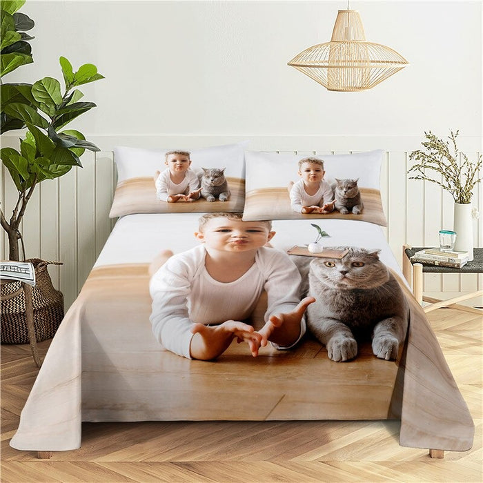 Cats Printed Bedding Set