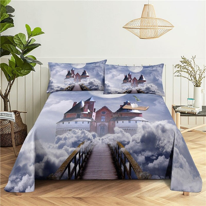 Cloudy Print Soft Bedding Set