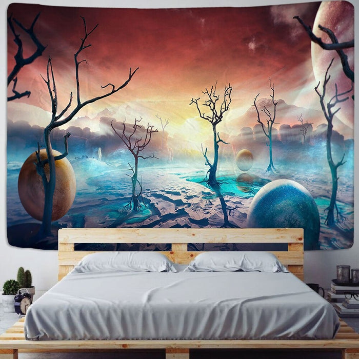 Starry Sky Astronaut Tapestry Wall Hanging Tapis Cloth