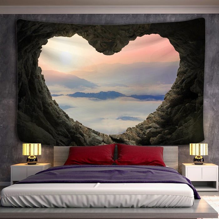 Love Cave Scenery Tapestry Wall Hanging Tapis Cloth