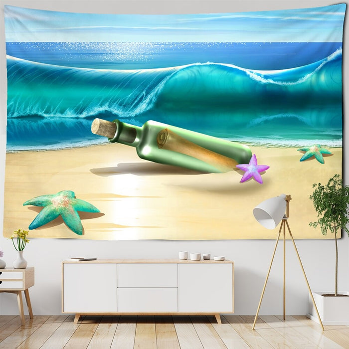 Floating Bottle Tapestry Wall Hanging Tapis Cloth