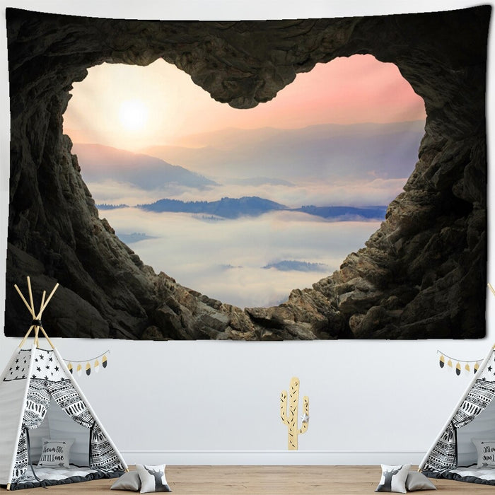 Love Cave Scenery Tapestry Wall Hanging Tapis Cloth
