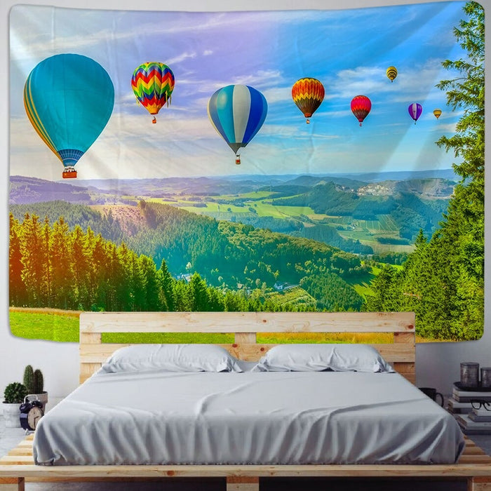 Hot Air Balloon Tapestry Wall Hanging Tapis Cloth