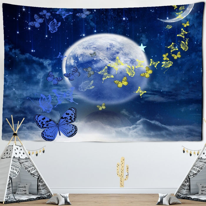 Planet Butterfly Tapestry Wall Hanging Tapis Cloth