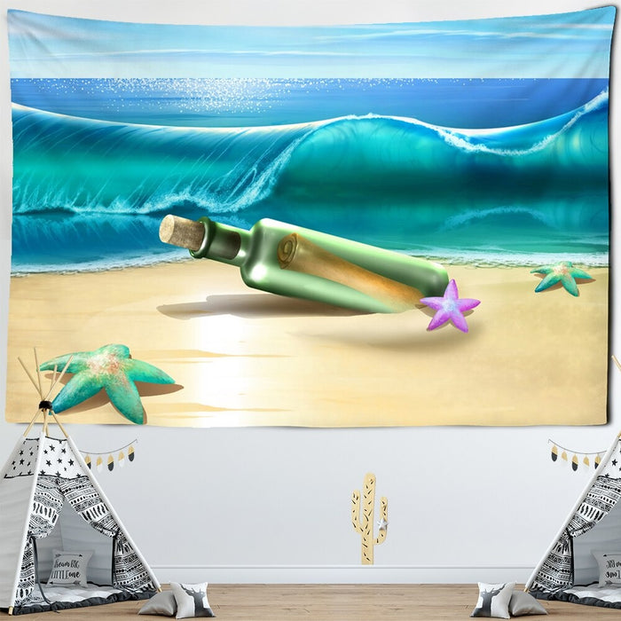 Floating Bottle Tapestry Wall Hanging Tapis Cloth