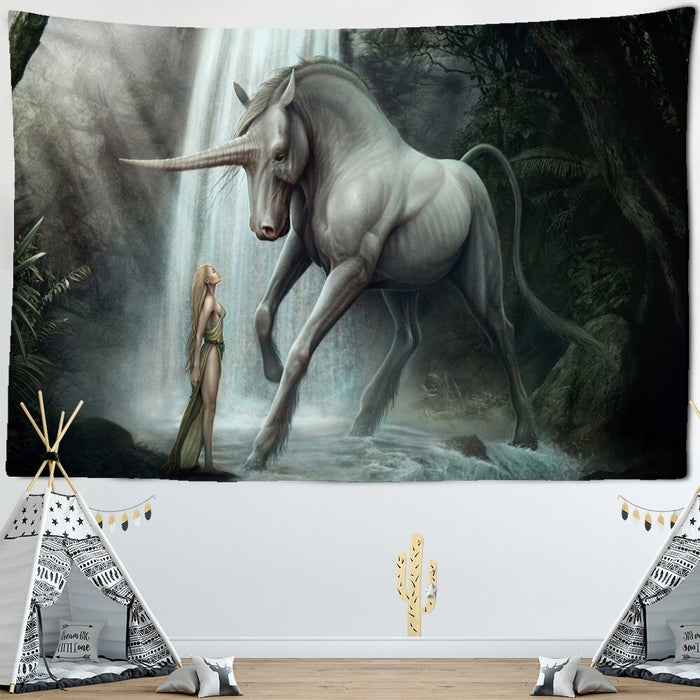 Bohemian Unicorn Tapestry Wall Hanging Tapis Cloth