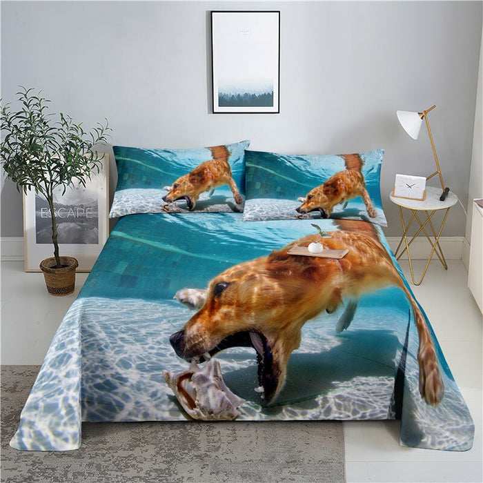 Dog Print Digital Bedding Set