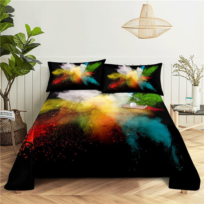 Colored Bed Flat Bedding Set