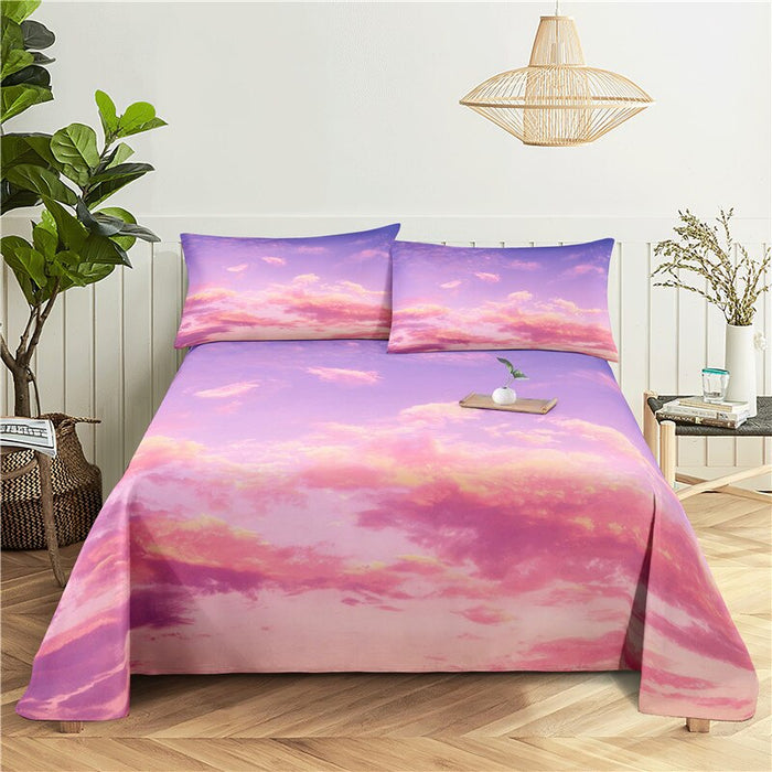 Rosy Clouds Printed Bedding Set