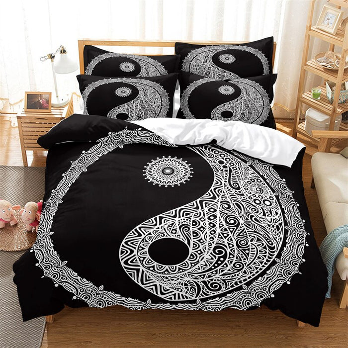 Black & White Printed Bedding Set