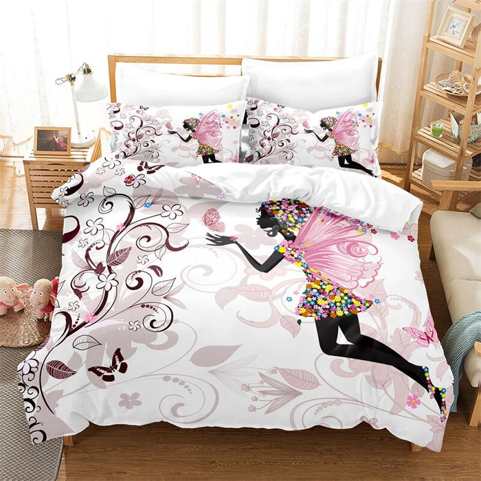 Flower Girl Printed Bedding Set