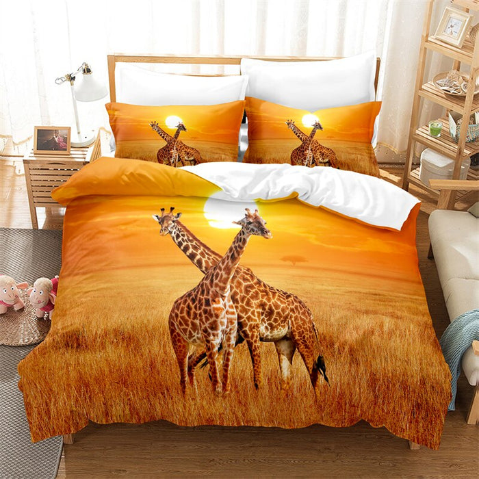 Wild Animals Printed Bedding Set