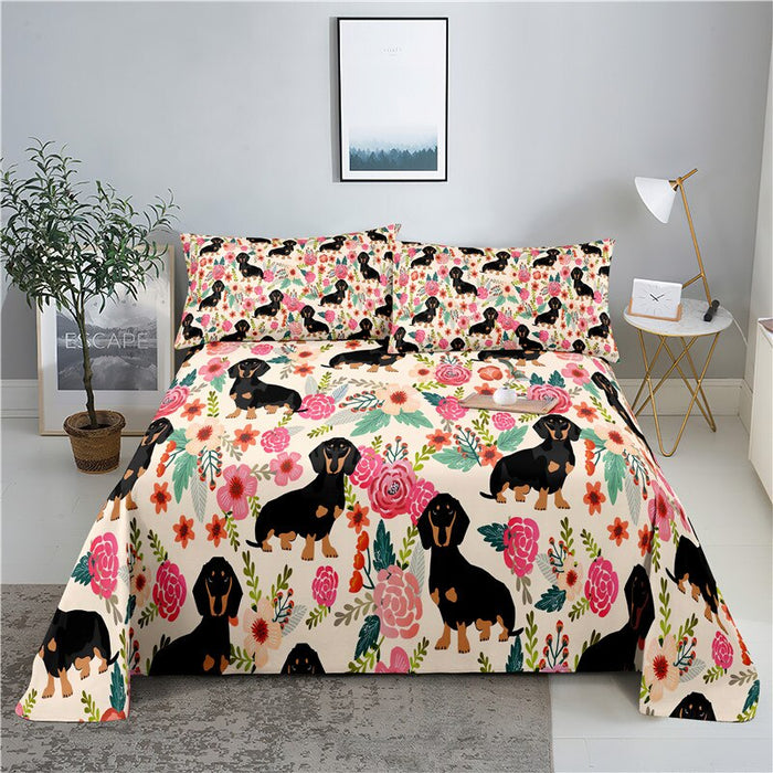 Dog Print Bedding Set