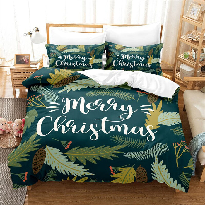 Christmas Themed Printed Bedding Set