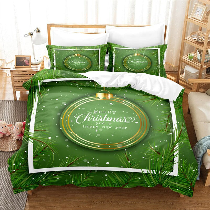 Christmas Scenery Printed Bedding Set