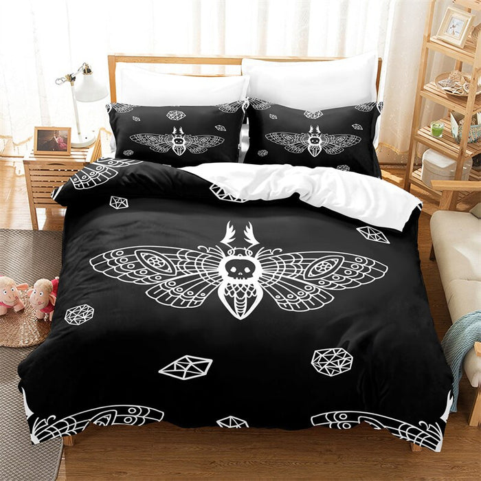 Black & White Printed Bedding Set