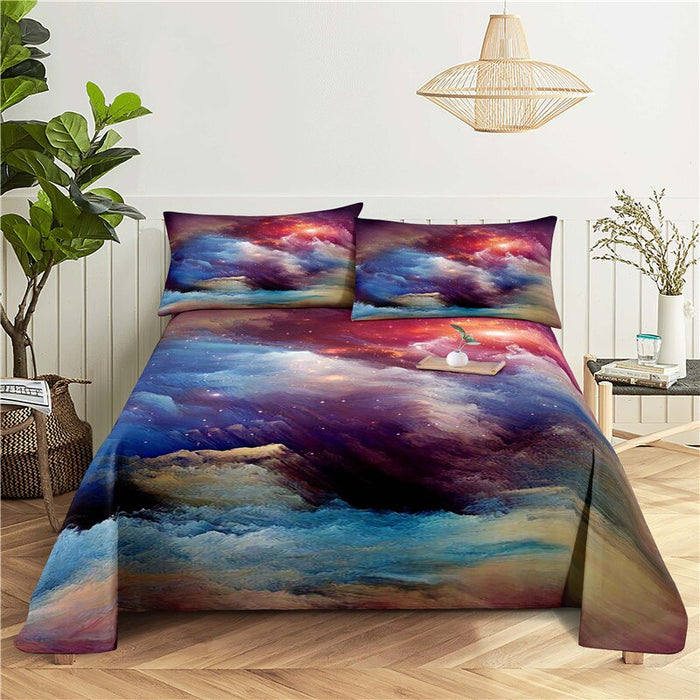 Colored Bed Flat Bedding Set