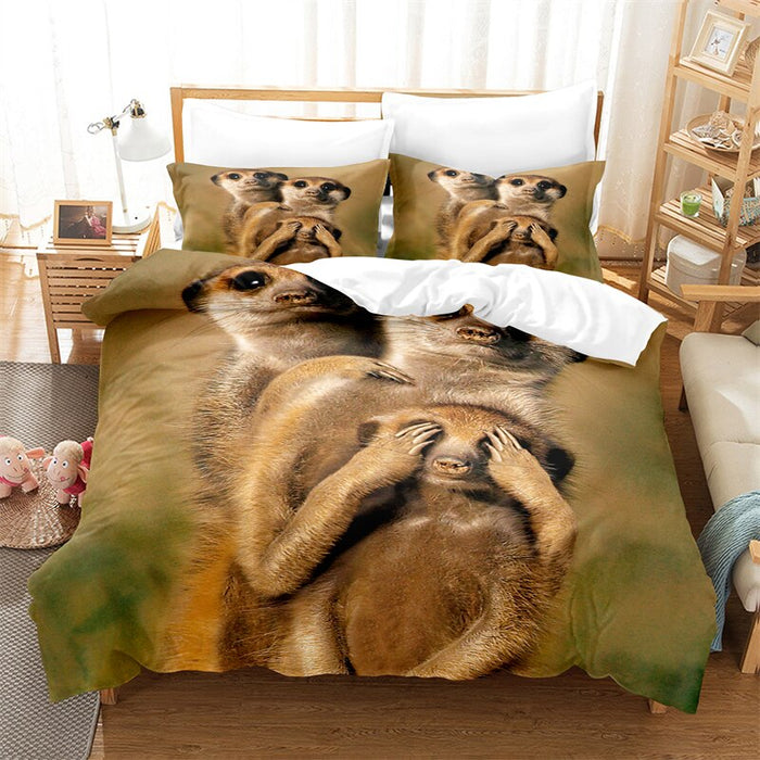 Wild Animals Printed Bedding Set
