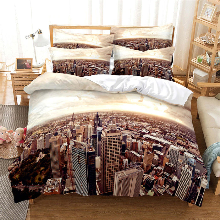 City Life Printed Bedding Set