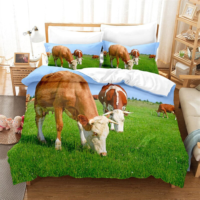 Domestic Animals Printed Bedding Set