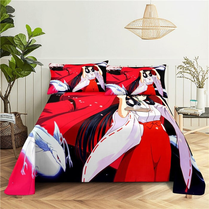 3D Anime Girl Printed Bedding Set