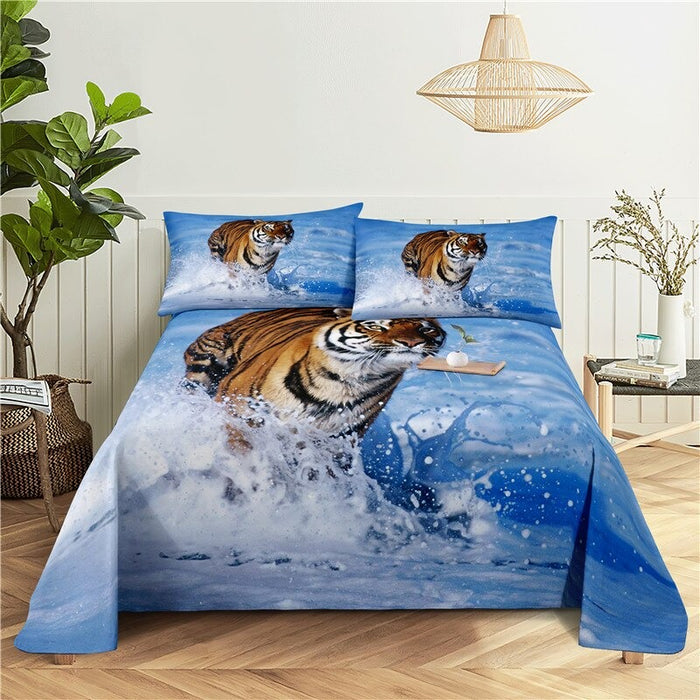 Tiger Printed Bedding Set