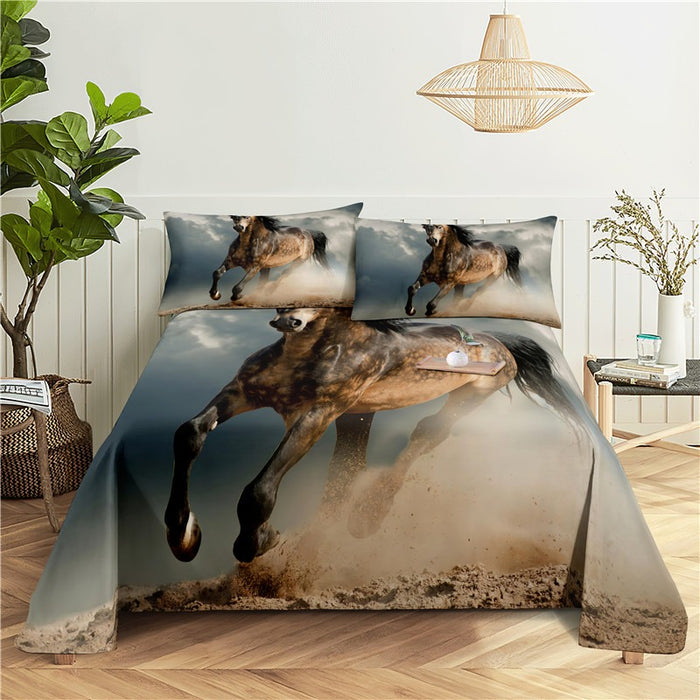 Printed Horse Bedding Set