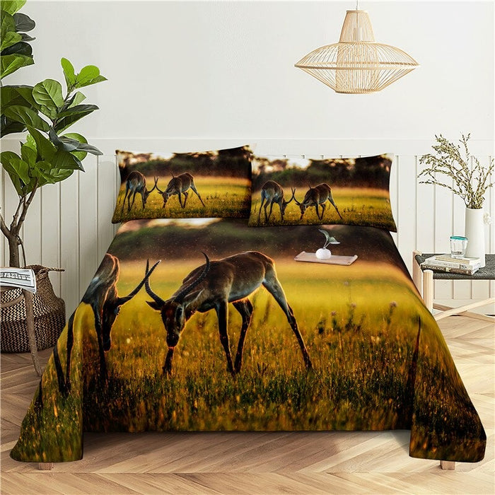 Printed Elk Bedding Cover Set