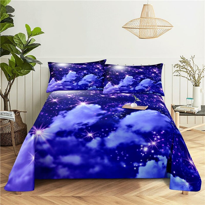 Printed Night View Scene Bedding Set