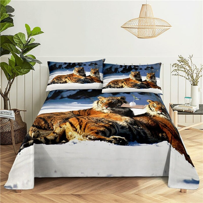 Tiger Printed Bedding Set