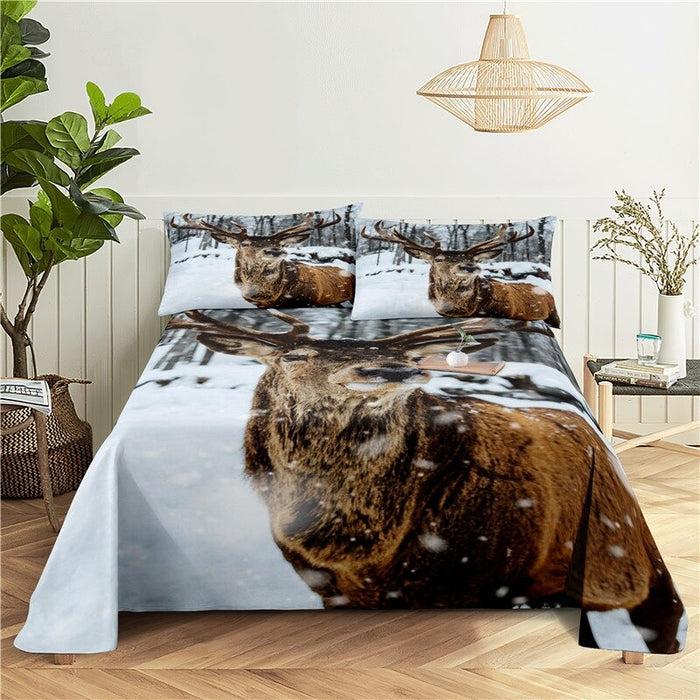 Printed Elk Bedding Cover Set