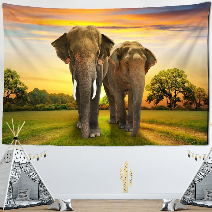 The Elephant Tapestry Wall Hanging Tapis Cloth