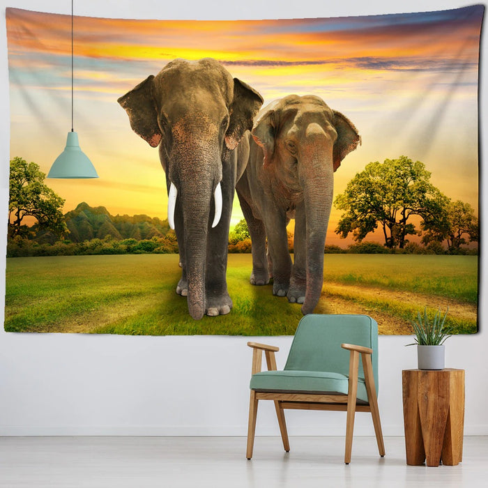The Elephant Tapestry Wall Hanging Tapis Cloth