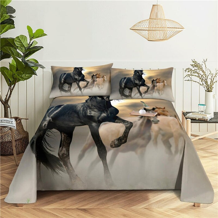 Printed Horse Bedding Set
