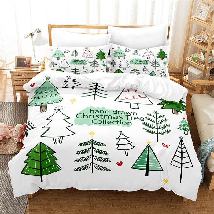Christmas Tree Bedding Duvet Cover Set