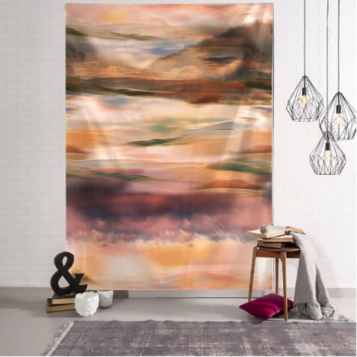 Fog Mountain Art Tapestry Wall Hanging Tapis Cloth