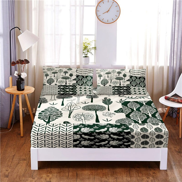 Forest Pattern Digital Printed Mattress Cover