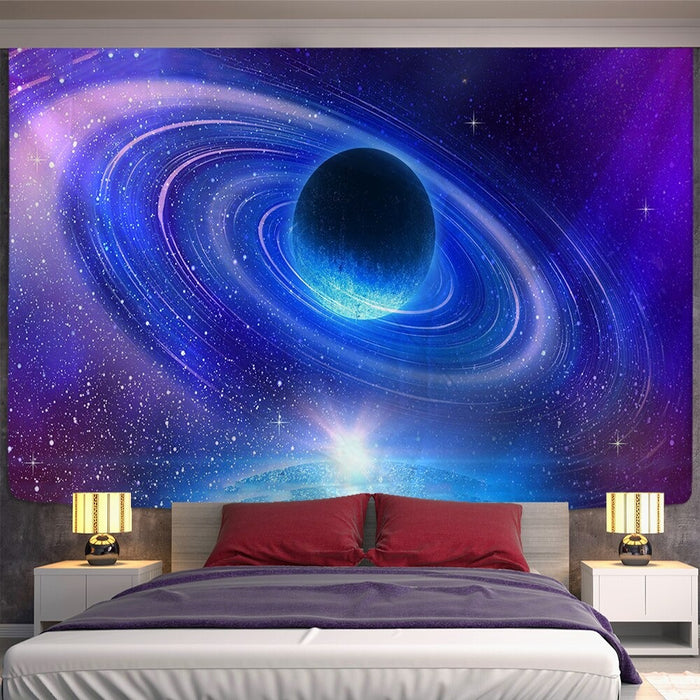 Blue Planet Tapestry Wall Hanging Tapis Cloth