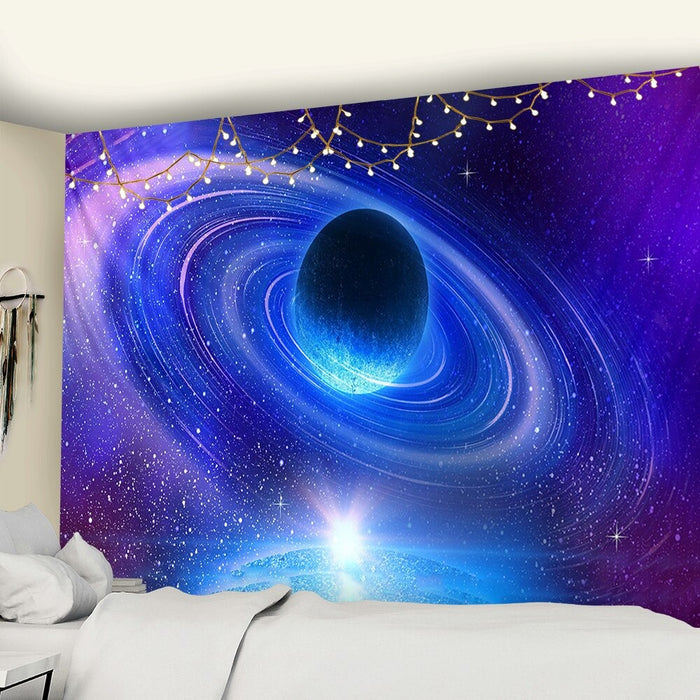 Blue Planet Tapestry Wall Hanging Tapis Cloth