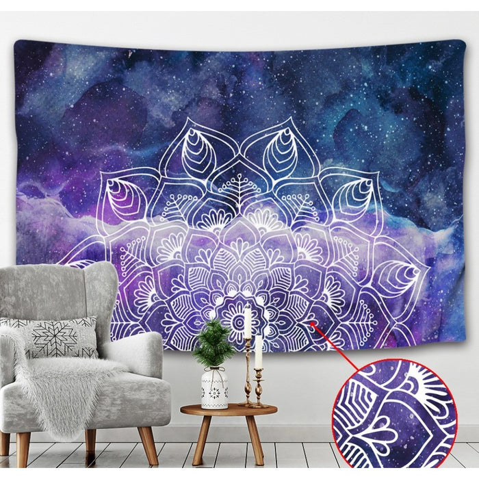Psychedelic Celestial Mandala Tapestry Wall Hanging Tapis Cloth