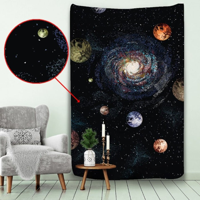 Psychedelic Space Tapestry Wall Hanging Tapis Cloth