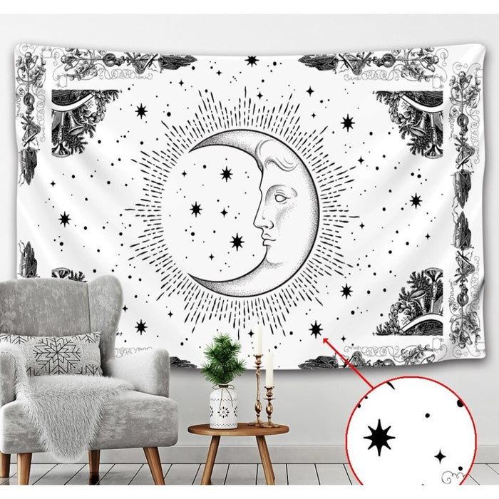 Tarot Sun-Moon Tapestry Wall Hanging Tapis Cloth