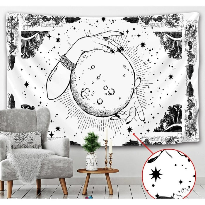 Psychedelic Sun And Moon Tapestry Wall Hanging Tapis Cloth