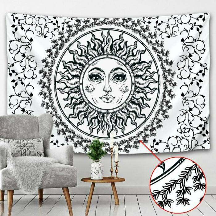 Moon and Sun Tapestry Wall Hanging Tapis Cloth