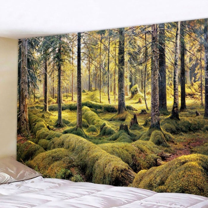 Natural Forest Decor Tapestry Wall Hanging Tapis Cloth