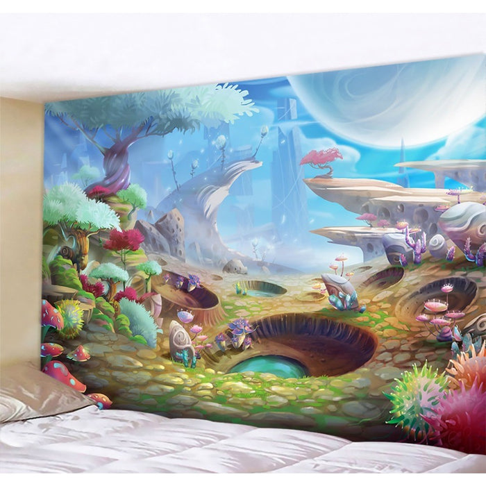 Psychedelic Mushroom Tapestry Wall Hanging Tapis Cloth
