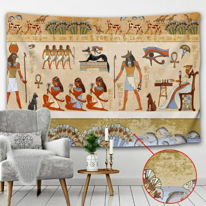 Ancient Egyptian Art Tapestry Wall Hanging Tapis Cloth