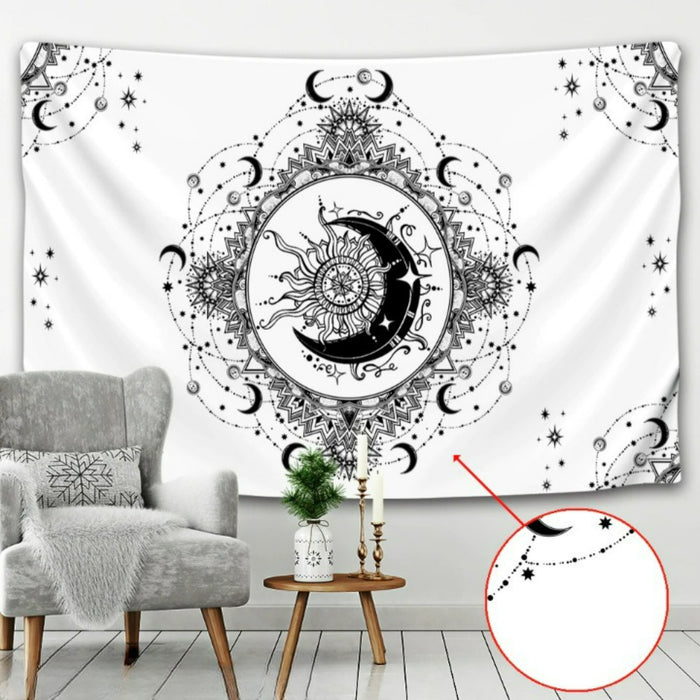 Moon and Sun Tapestry Wall Hanging Tapis Cloth