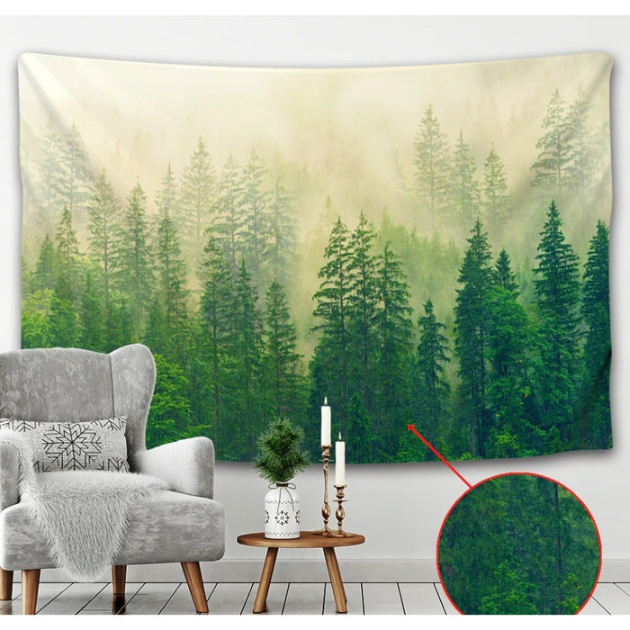 Forest Plant Landscape Tapestry Wall Hanging Tapis Cloth